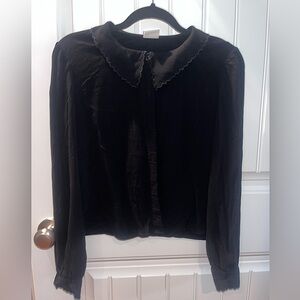 Sunday Best (Aritzia Brand) Black Button Down Top Size Small